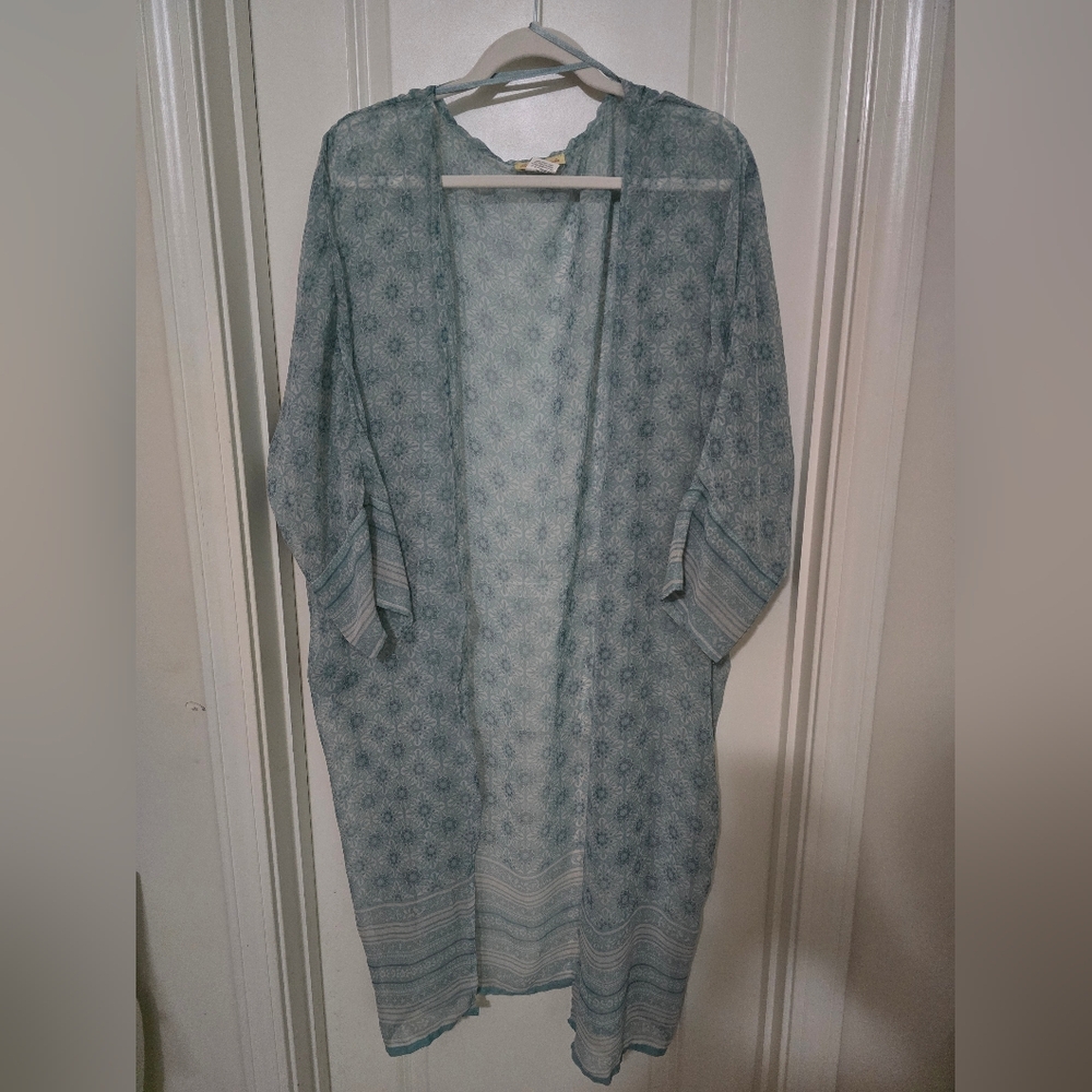 Sweet Magnolia Blue Floral Kimono